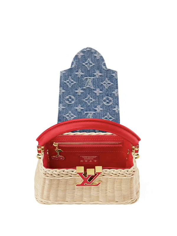 Louis Vuitton x Takashi Murakami Cherry Capucines Mini Rattan