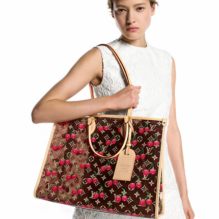 Louis Vuitton x Takashi Murakami Cherry OnTheGo GM Crystal Monogram