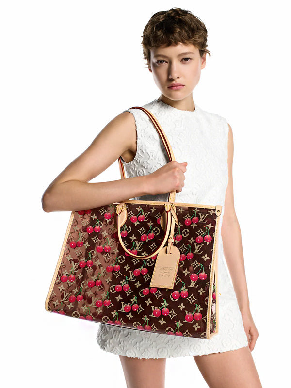 Louis Vuitton x Takashi Murakami Cherry OnTheGo GM Crystal Monogram
