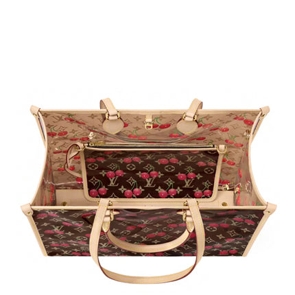 Louis Vuitton x Takashi Murakami Cherry OnTheGo GM Crystal Monogram