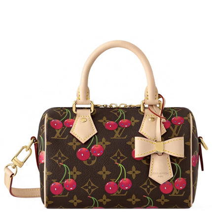 Louis Vuitton x Takashi Murakami Cherry Speedy Bandouliere 20 Brown Monogram