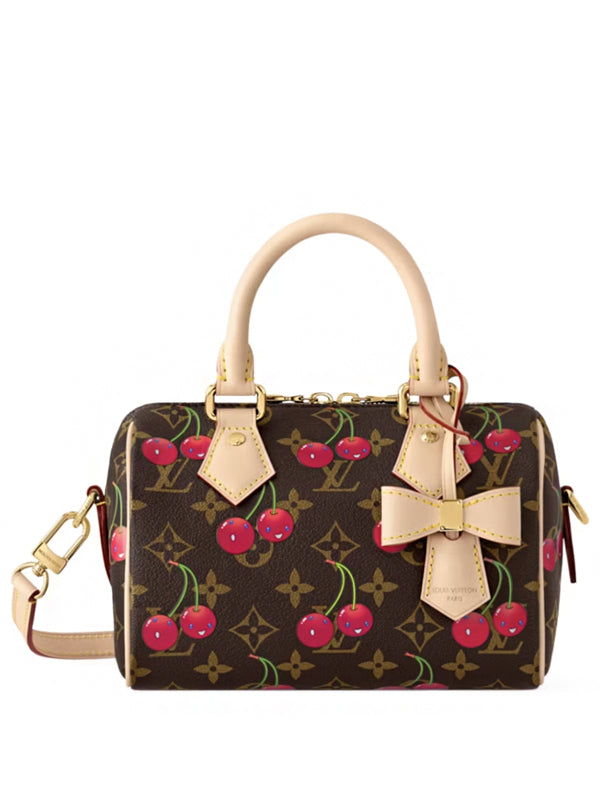 Louis Vuitton x Takashi Murakami Cherry Speedy Bandouliere 20 Brown Monogram