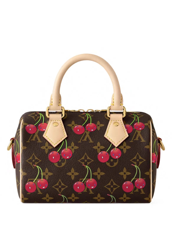 Louis Vuitton x Takashi Murakami Cherry Speedy Bandouliere 20 Brown Monogram