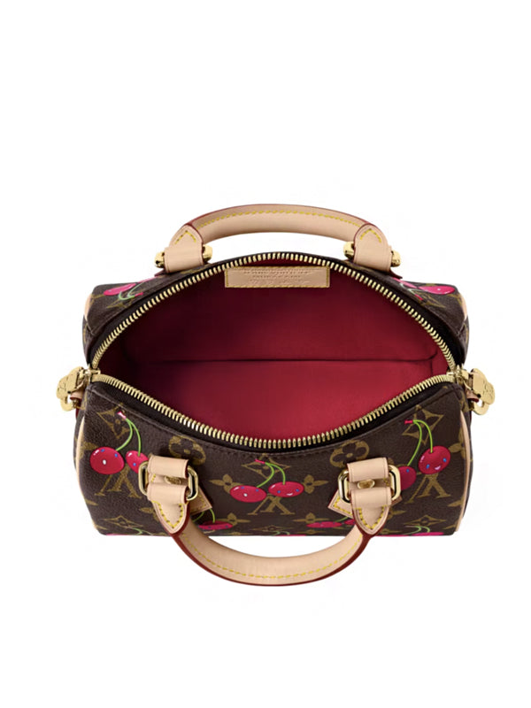 Louis Vuitton x Takashi Murakami Cherry Speedy Bandouliere 20 Brown Monogram