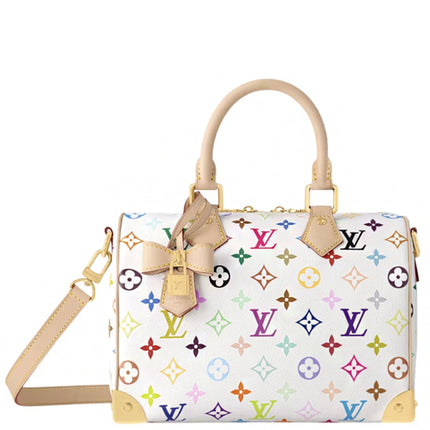 Louis Vuitton x Takashi Murakami Speedy Bandouliere 25 White Multicolored