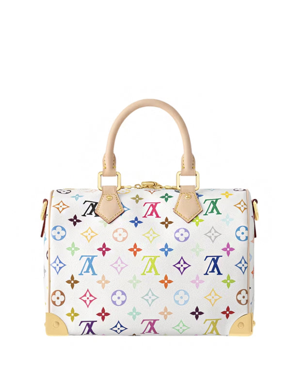 Louis Vuitton x Takashi Murakami Speedy Bandouliere 25 White Multicolored