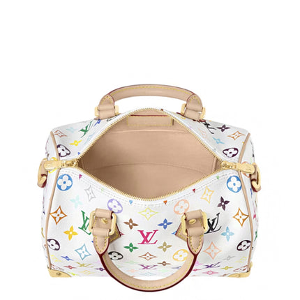 Louis Vuitton x Takashi Murakami Speedy Bandouliere 25 White Multicolored