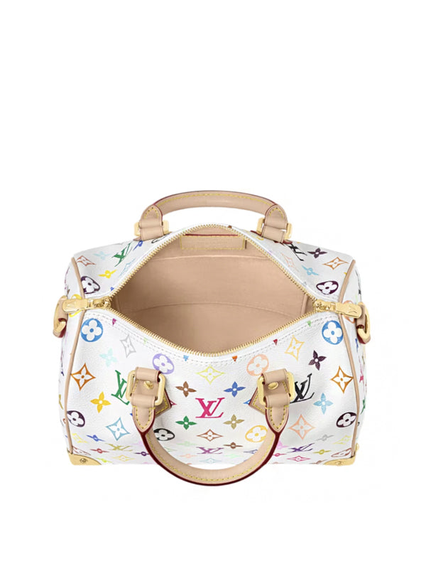 Louis Vuitton x Takashi Murakami Speedy Bandouliere 25 White Multicolored