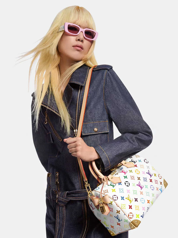 Louis Vuitton x Takashi Murakami Speedy Bandouliere 25 White Multicolored