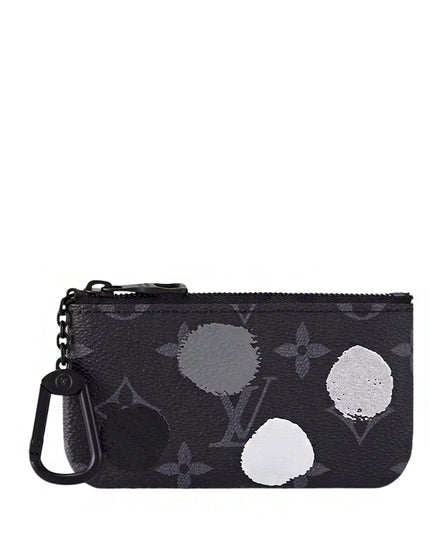 Louis Vuitton x Yayoi Kusama Pochette Cle Monogram Eclipse Black Silver