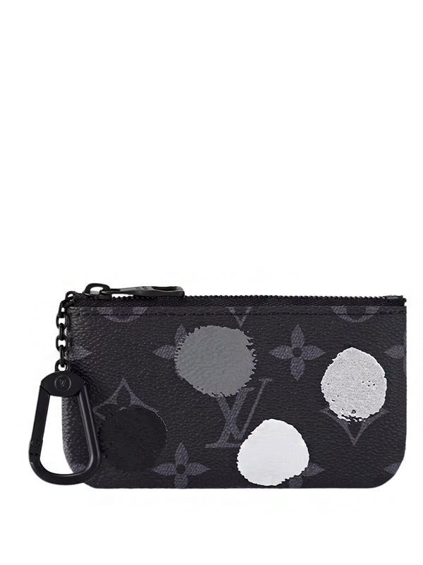 Louis Vuitton x Yayoi Kusama Pochette Cle Monogram Eclipse Black Silver