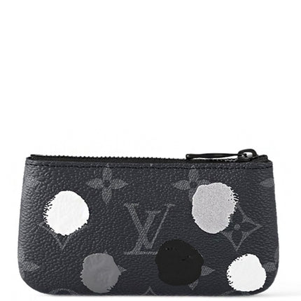 Louis Vuitton x Yayoi Kusama Pochette Cle Monogram Eclipse Black Silver