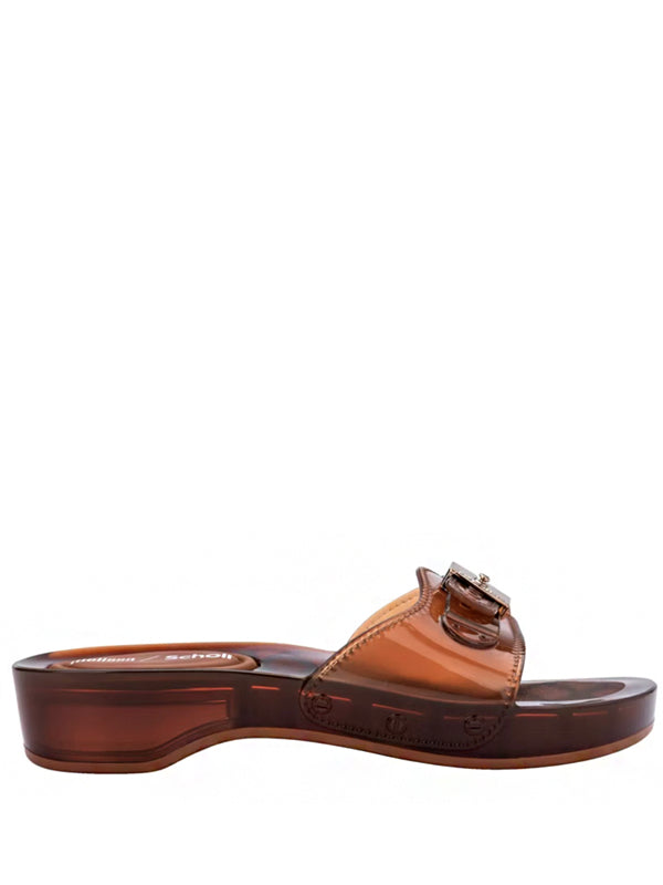 Melissa x Scholl Pescura Heel Clear Brown