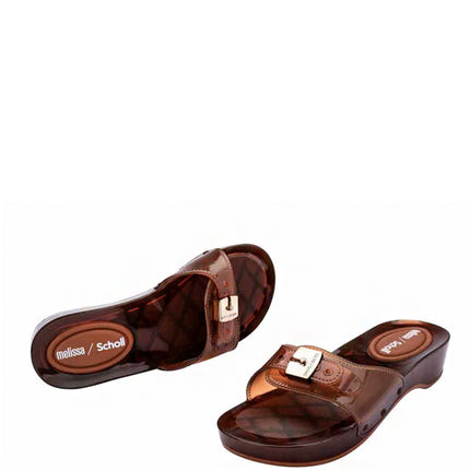 Melissa x Scholl Pescura Heel Clear Brown