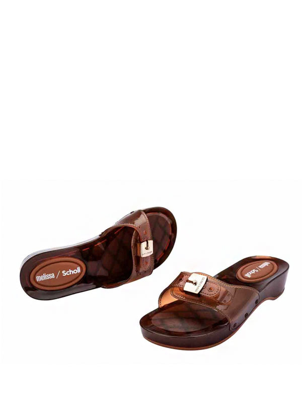 Melissa x Scholl Pescura Heel Clear Brown
