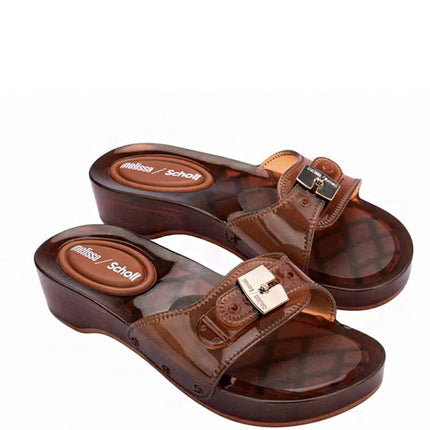 Melissa x Scholl Pescura Heel Clear Brown