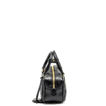 Miu Miu Arcadie Matelasse Nappa Leather Bag Black
