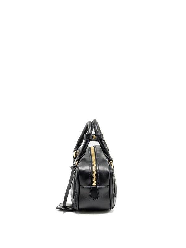Miu Miu Arcadie Matelasse Nappa Leather Bag Black