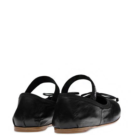 Miu Miu Ballerinas Black Leather