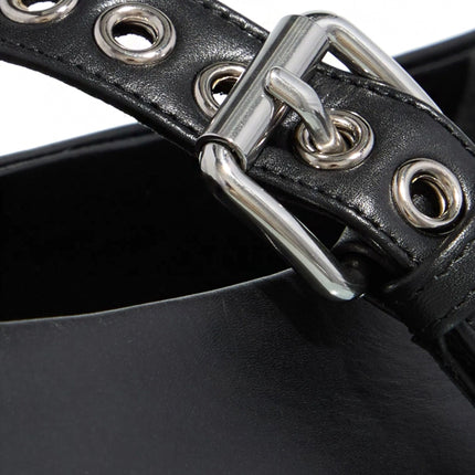 Miu Miu Leather Ballerina Nero