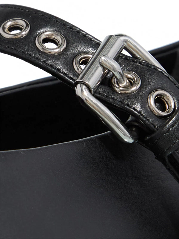 Miu Miu Leather Ballerina Nero