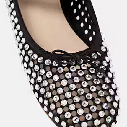 Miu Miu Logo-strap embellished ballet flats