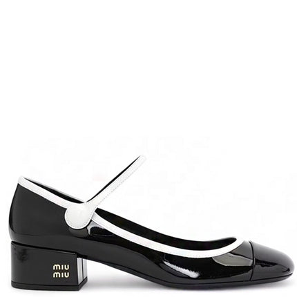 Miu Miu Mary Jane Pumps Black White
