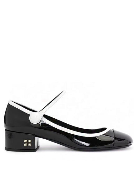 Miu Miu Mary Jane Pumps Black White