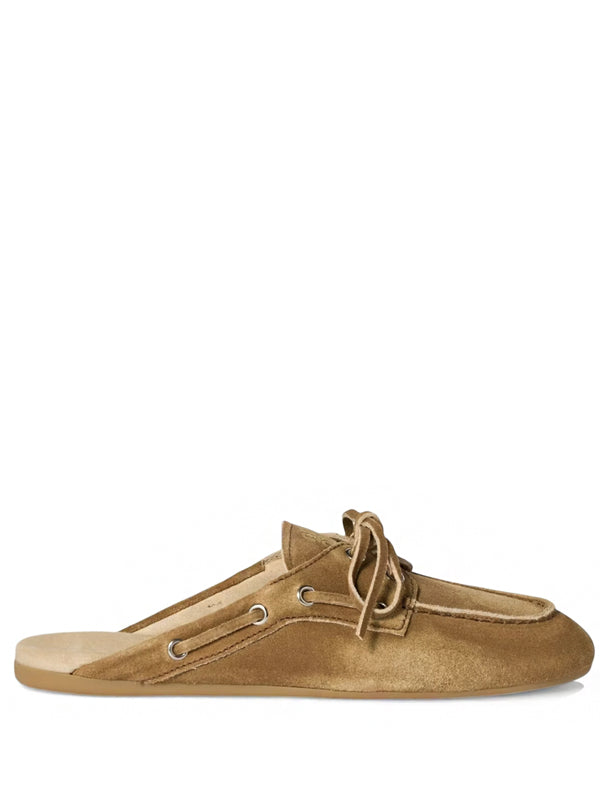 Miu Miu Faded Suede Mules Cinnamon