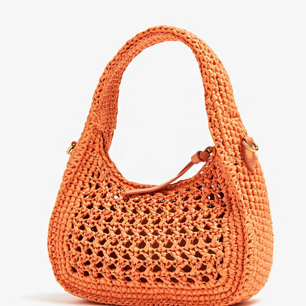 Miu Miu Wander raffia top handle bag
