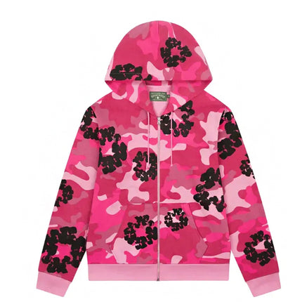 Moletom Denim Tears Camo Cotton Wreath Zip Pink