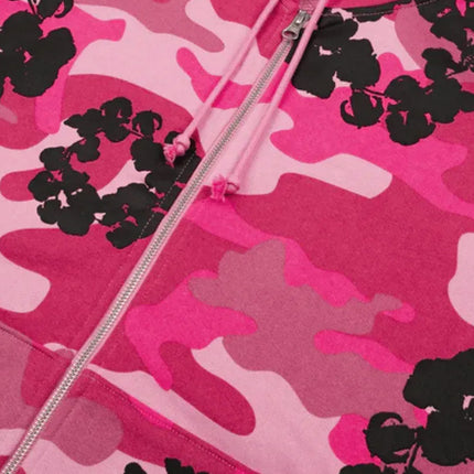 Moletom Denim Tears Camo Cotton Wreath Zip Pink