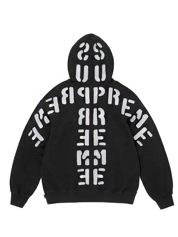 Moletom Supreme Mirrored Appliqué Hoodie Black FW26-W7