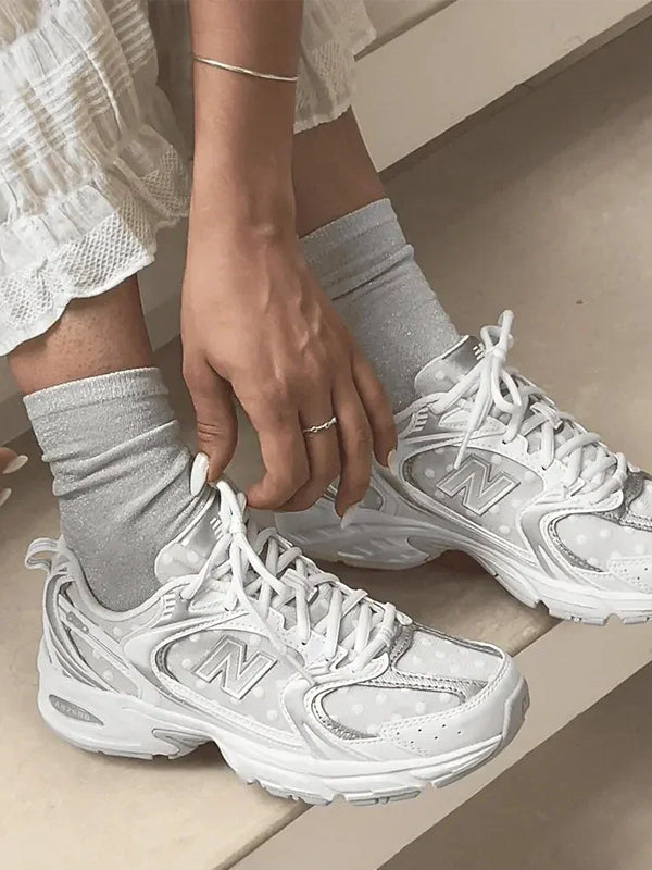 New Balance 530 Silver Metallic Polka Dots