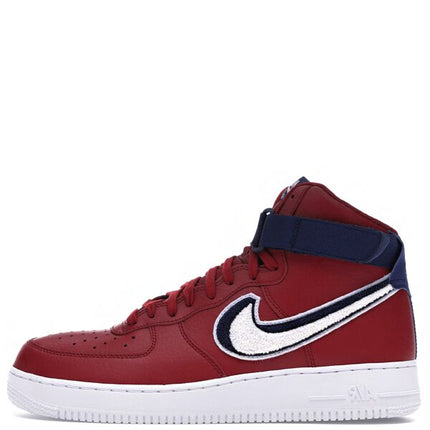 Nike Air Force 1 High 3D Chenille Swoosh Red White Blue