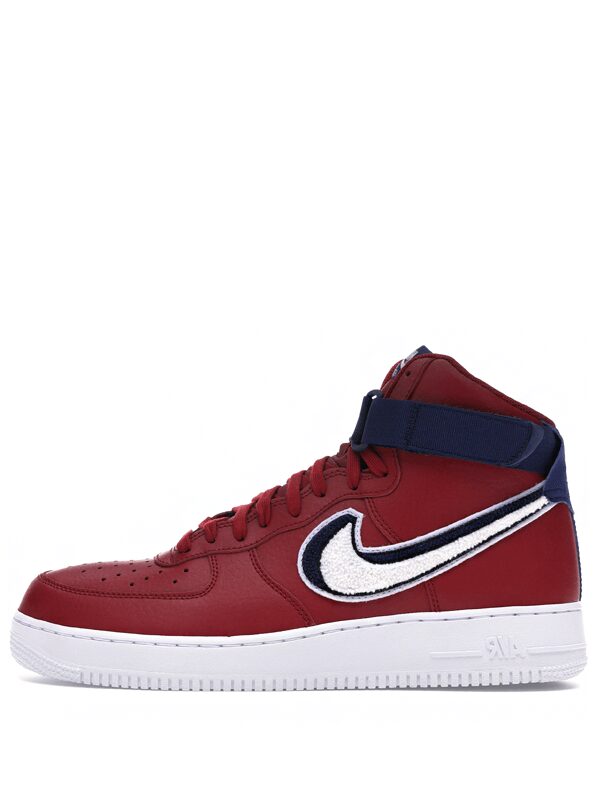 Nike Air Force 1 High 3D Chenille Swoosh Red White Blue