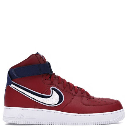 Nike Air Force 1 High 3D Chenille Swoosh Red White Blue