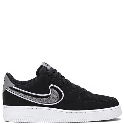 Nike Air Force 1 Low 3D Chenille Swoosh Black Cool Grey