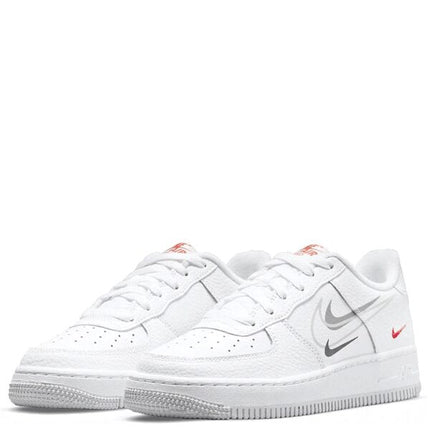 Air Force 1 Low Multi-Swoosh White Particle Grey Photon Dust Bright Crimson