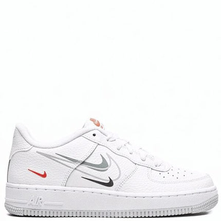 Air Force 1 Low Multi-Swoosh White Particle Grey Photon Dust Bright Crimson