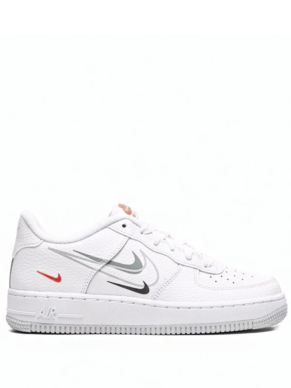 Air Force 1 Low Multi-Swoosh White Particle Grey Photon Dust Bright Crimson
