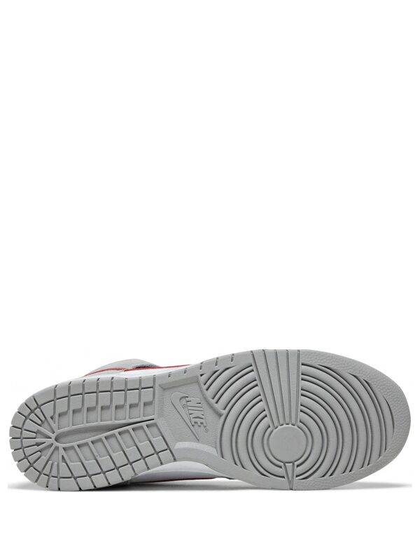 Nike Dunk High Athletic SE Light Smoke Grey and Gym Red
