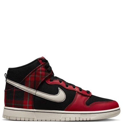 Nike Dunk High SE Tartan Plaid Black University Red