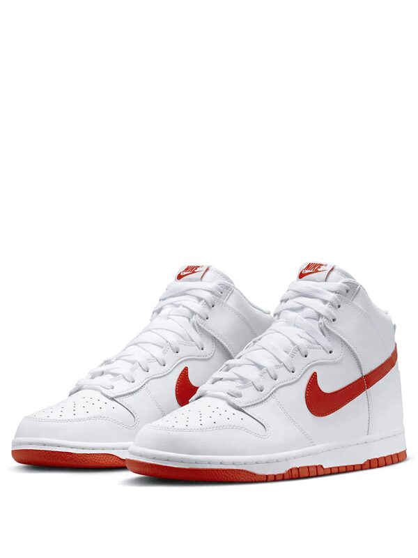 Nike Dunk High White Picante Red