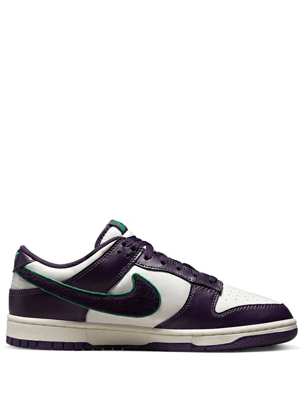 Nike Dunk Low Chenille Swoosh Sail Grand Purple
