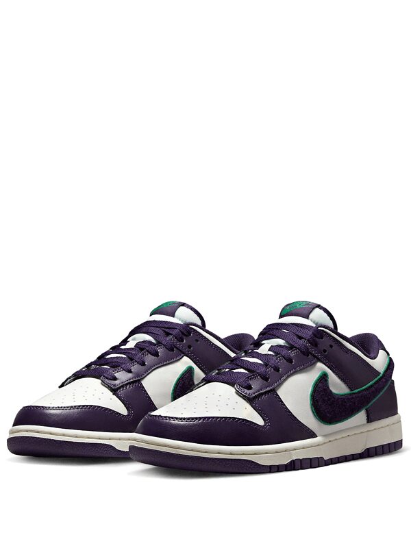 Nike Dunk Low Chenille Swoosh Sail Grand Purple