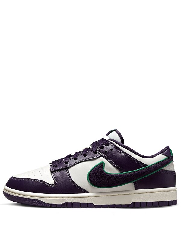 Nike Dunk Low Chenille Swoosh Sail Grand Purple