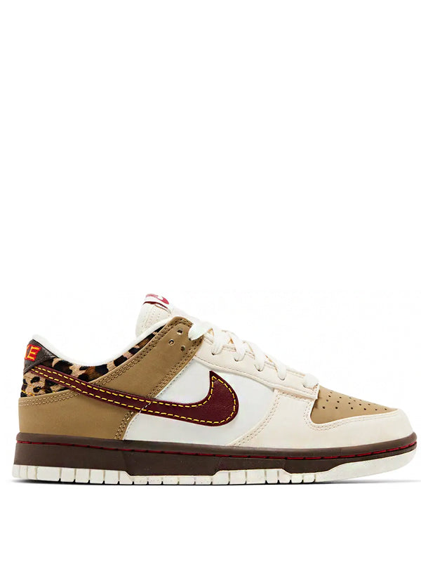Nike Dunk Low Retro Khaki Team Red Pearl White