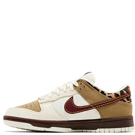 Nike Dunk Low Retro Khaki Team Red Pearl White