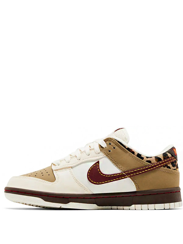Nike Dunk Low Retro Khaki Team Red Pearl White